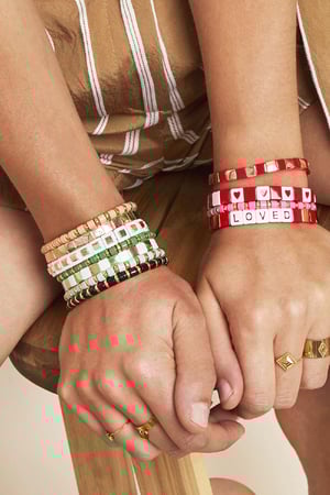Pulsera Sugar Beads Verde Metal h5 Imagen2